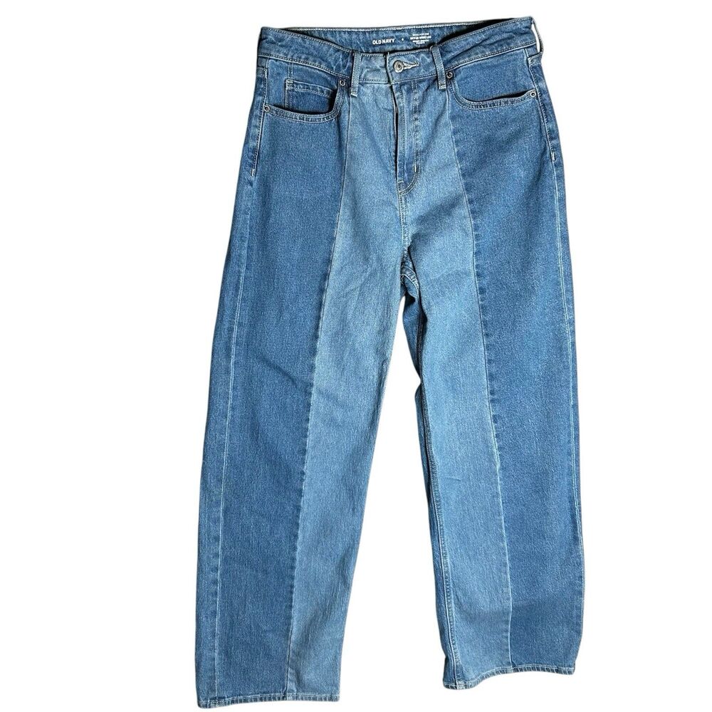 70s inspired Blue Wide Leg High Rise jeans